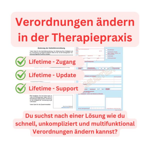 Formular zum Ändern von Therapie Verordnungen Faxvorlage – Bild 2